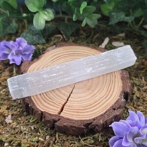 Small Raw Selenite Stick, Wand #6